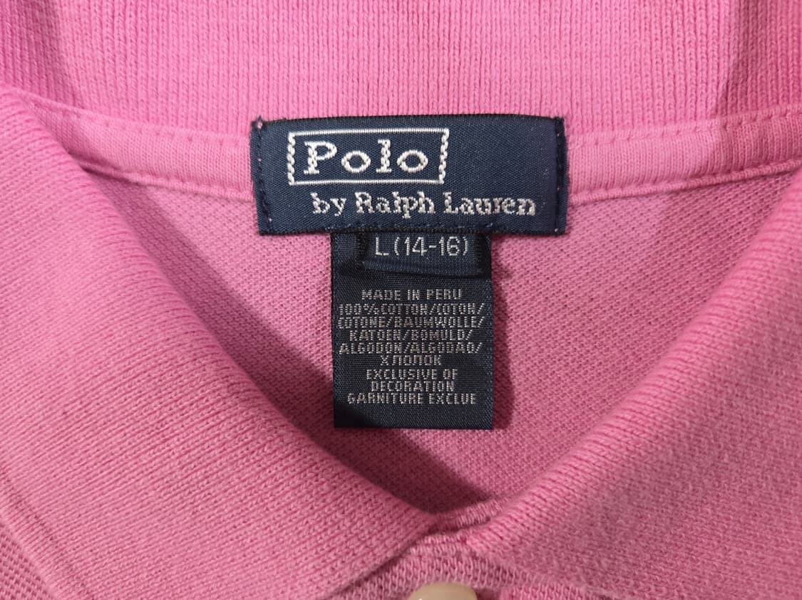 폴로 랄프로렌 빅포니 더블홀스 핑크 카라 반팔티 상품이미지5