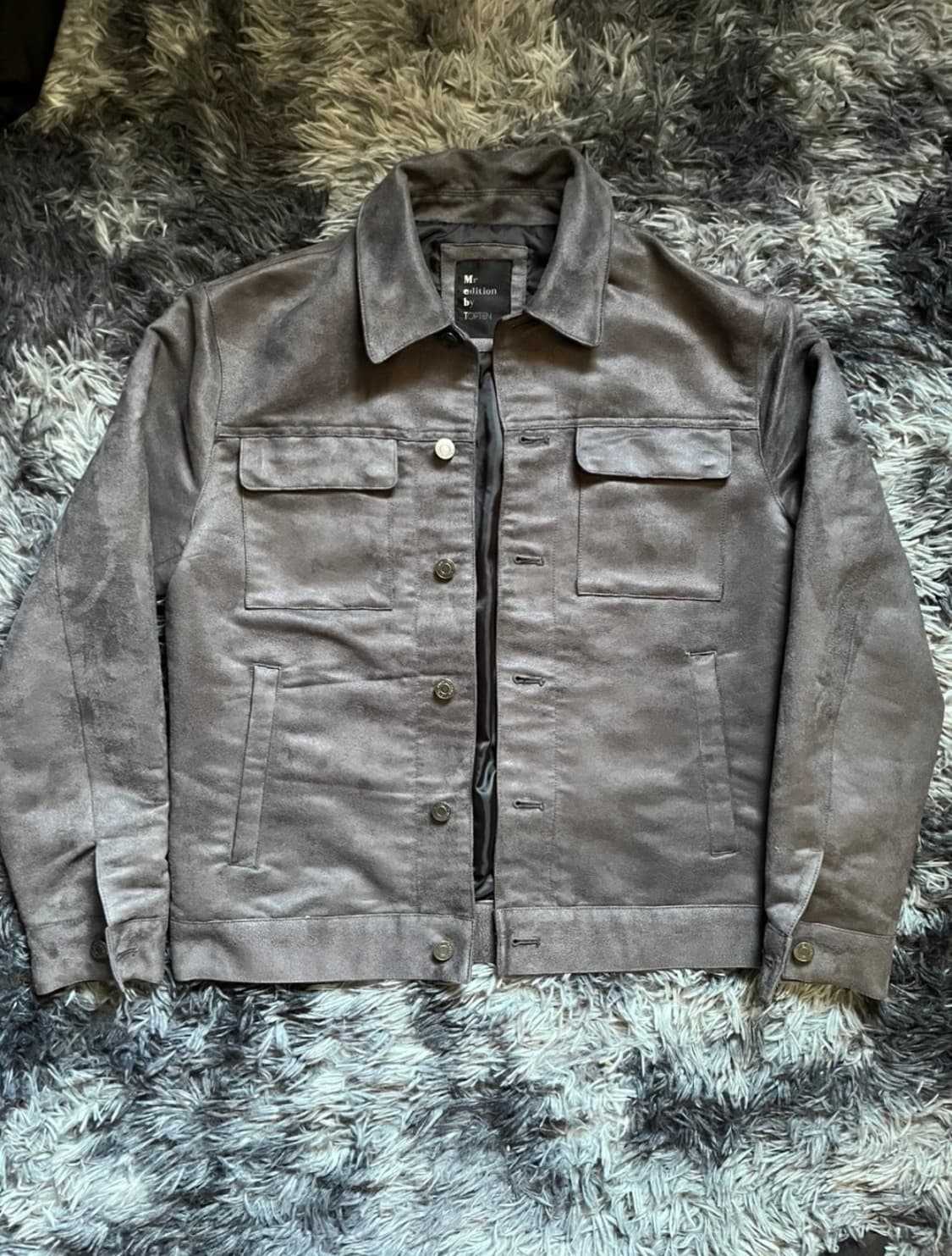 탑텐 그레이 스웨이드 자켓 상품이미지1