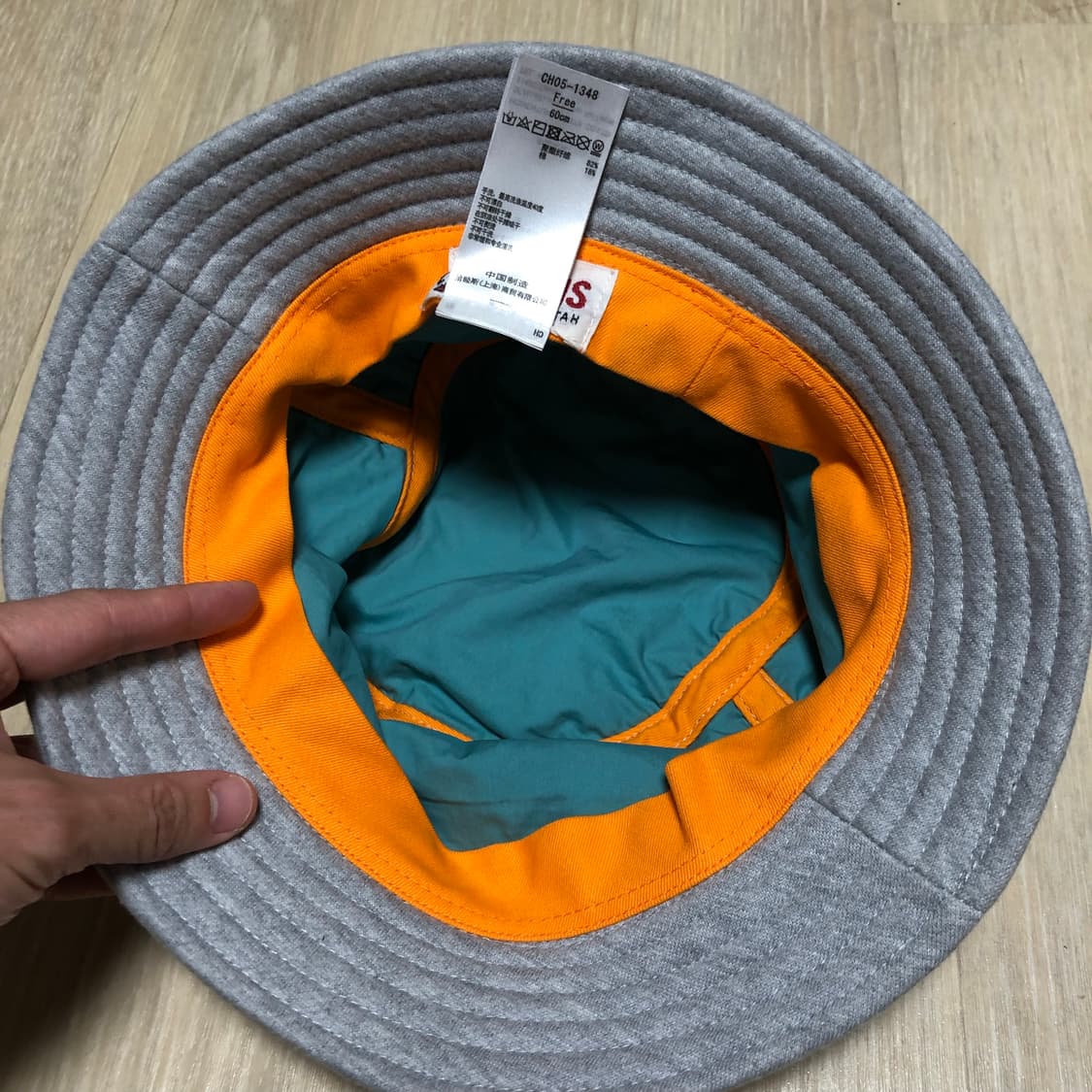 (ONE SIZE) 새상품 첨스 (CHUMS) 레터링 져지 버킷햇 그레이 상품이미지8