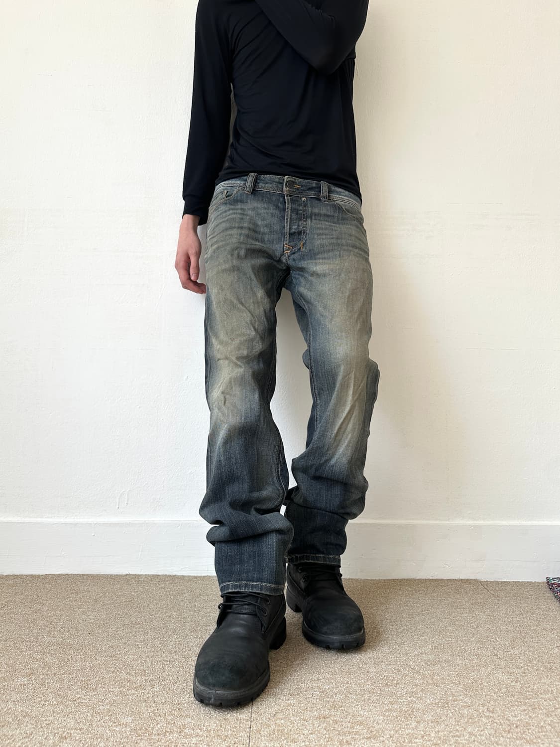 디젤 워싱 세미 슬림진 상품이미지1