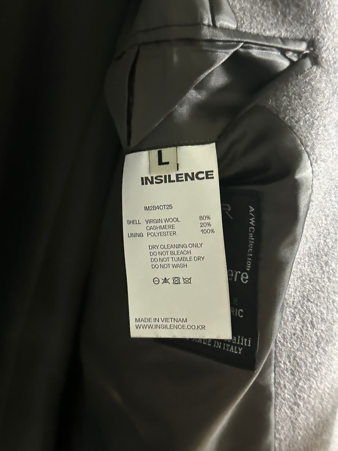 (L) 인사일런스 MTR 캐시미어 발마칸 코트 GREY BROWN 상품이미지4