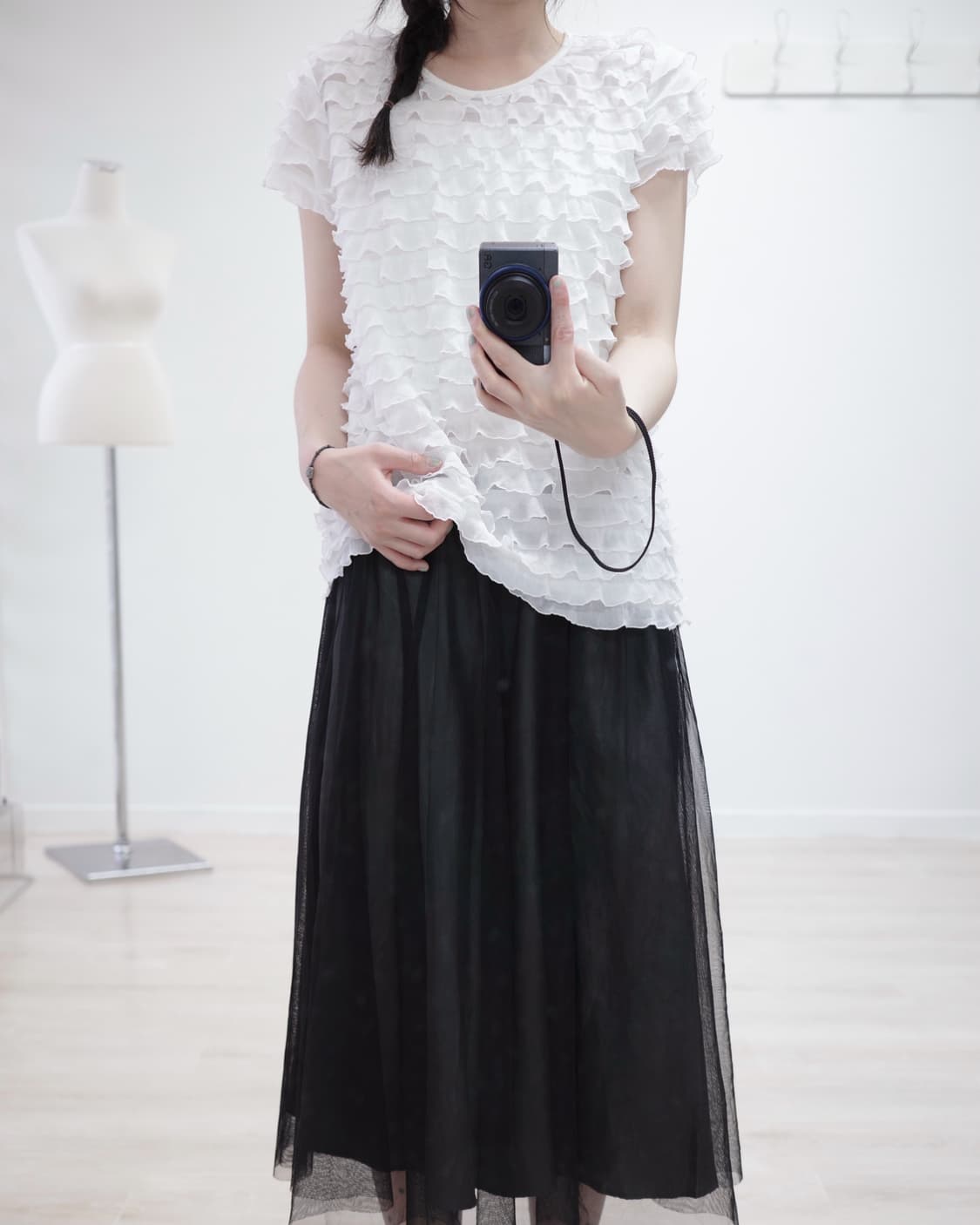 White frill T-shirt 상품이미지2