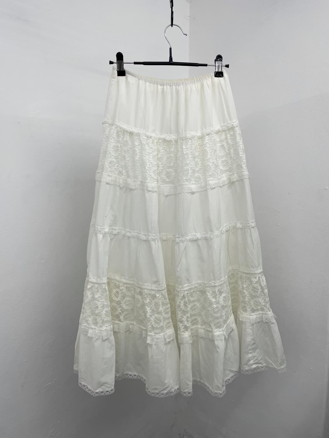 화이트페어리 레이스 롱 캉캉 스커트 상품이미지7