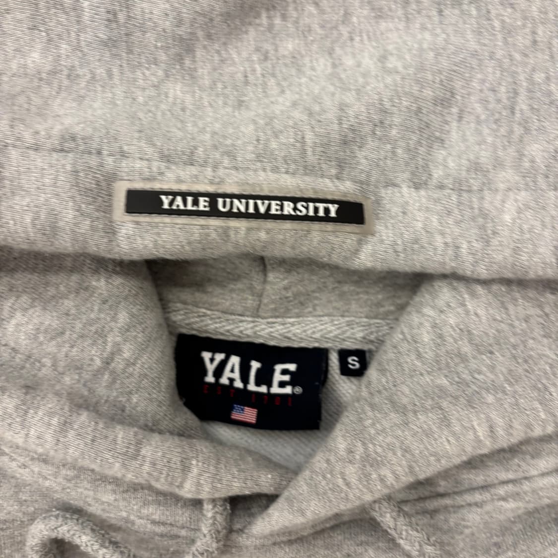 예일 빅로고 그레이 후드티 상품이미지3