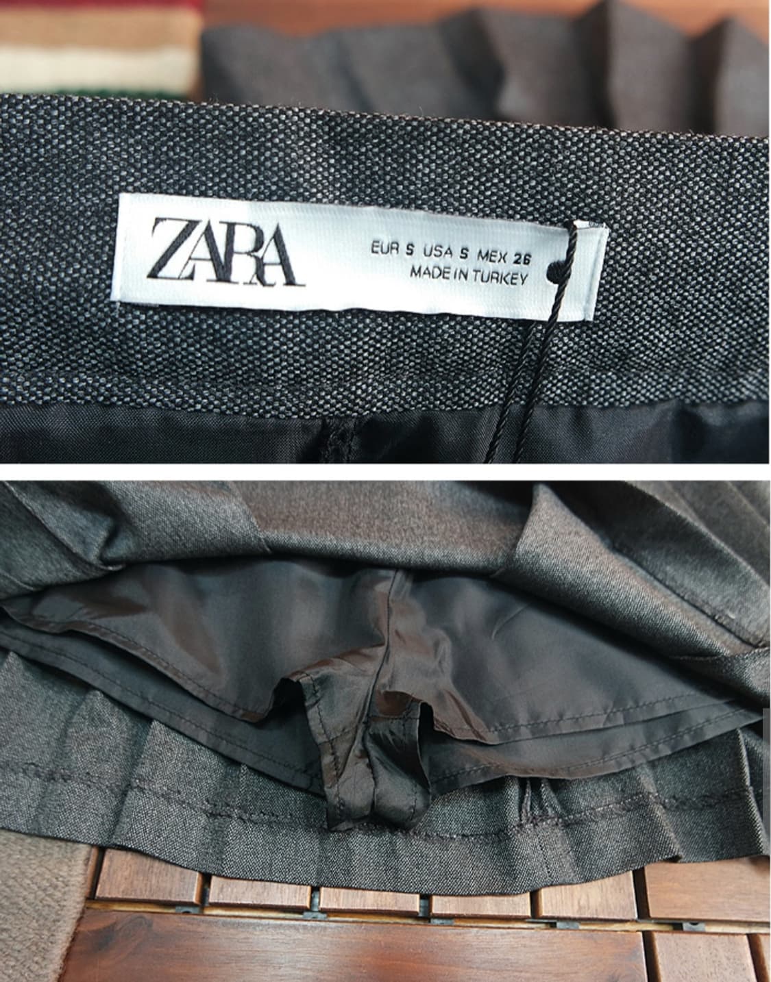 새제품~!!ZARA 자라 더블 금장 버튼 스커트 상품이미지9