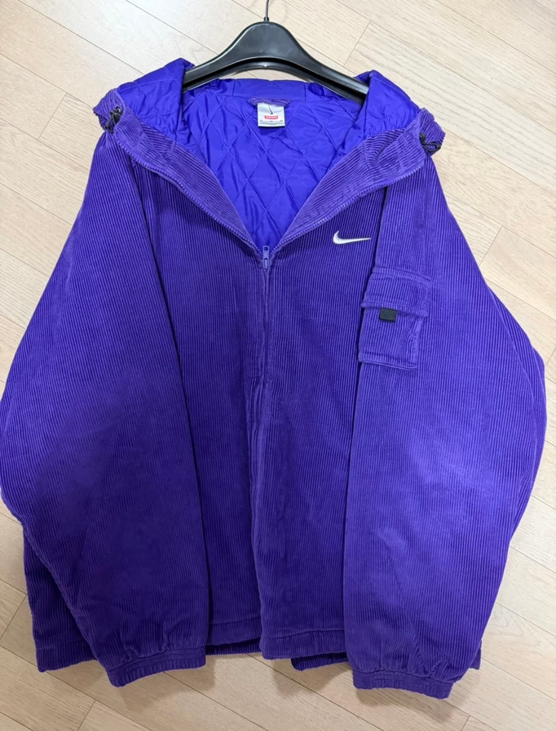 슈프림 x 나이키 아크 코듀로이 후드 자켓 퍼플 - 22SS 상품이미지1