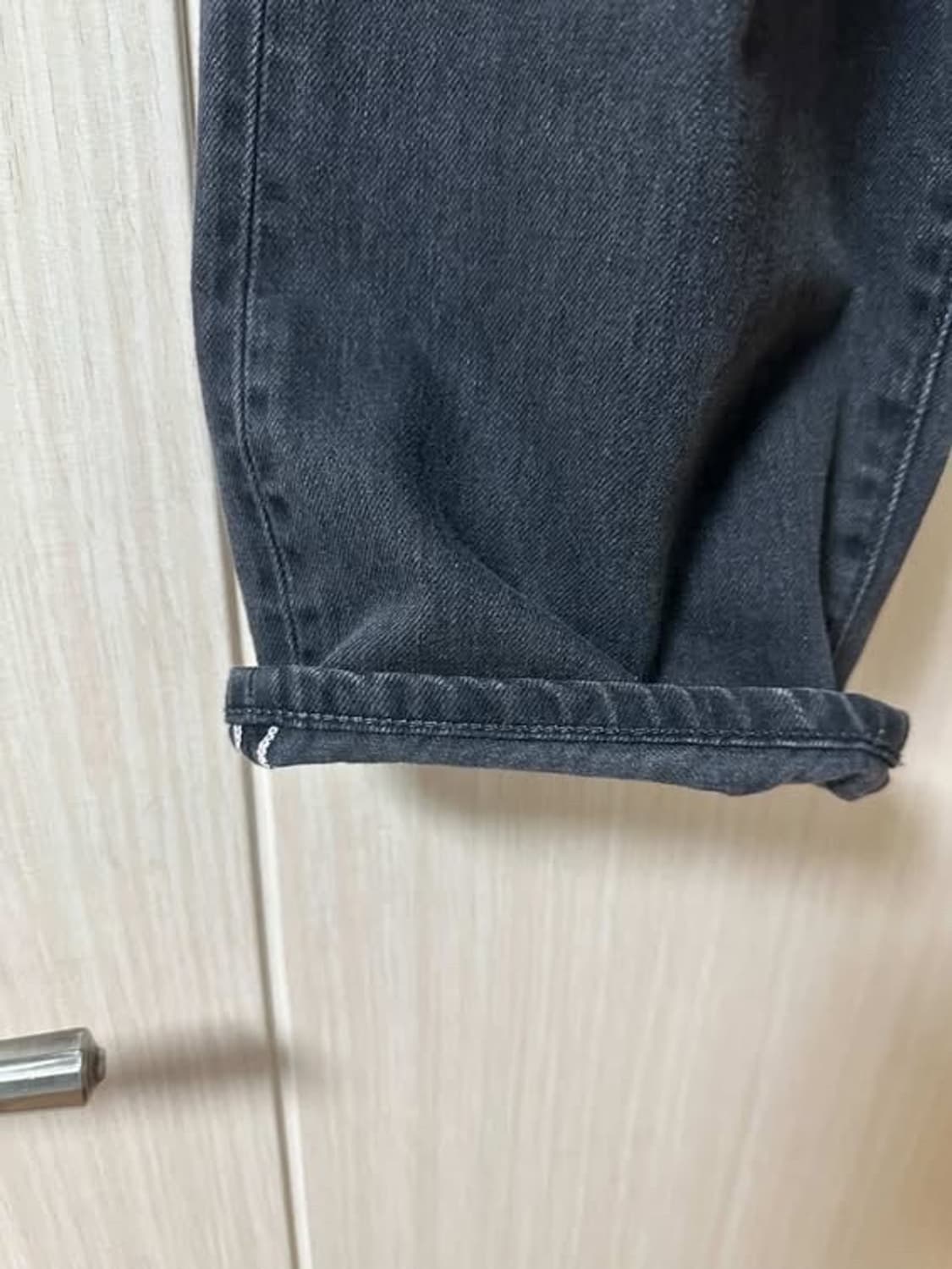 시오타 어반리서치 별주 수피마 데님 스트레이트 팬츠 흑청 28 상품이미지6