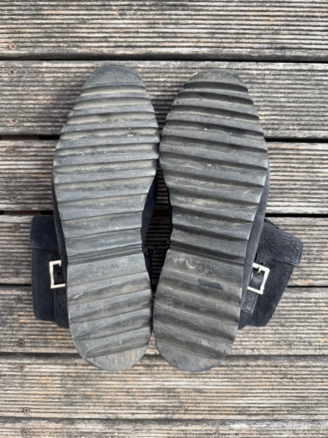 빈티지 프라다 스웨이드 버클 부츠 상품이미지5