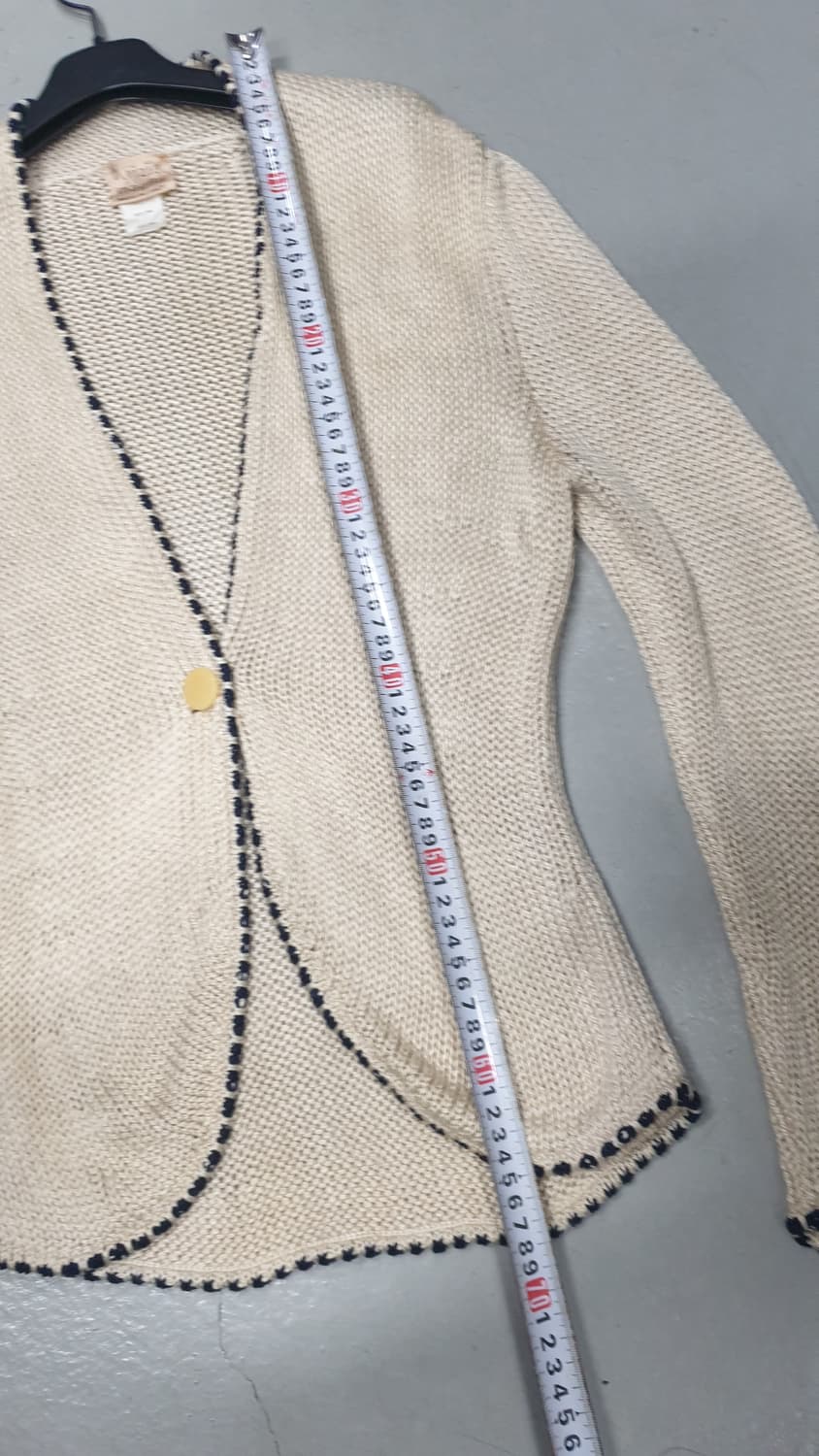 이태리 Krizia Maglia 실크 니트 가디건 아이보리 38 상품이미지3