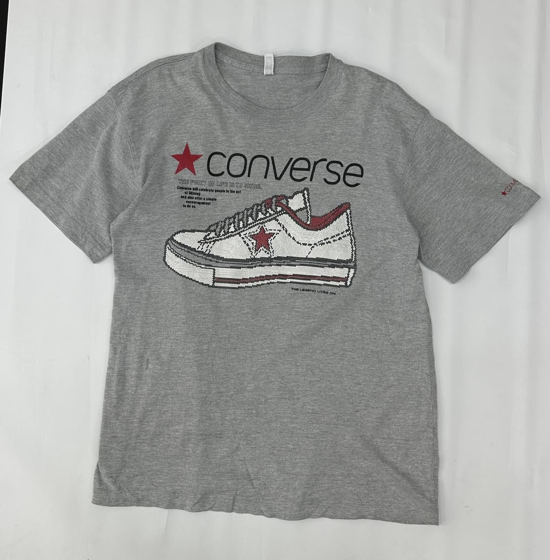 ⭐️하구미의 괴짜코디세트 ⭐️체크 컨버스 반팔티셔츠 오버핏 일본 빈티지 상품이미지4