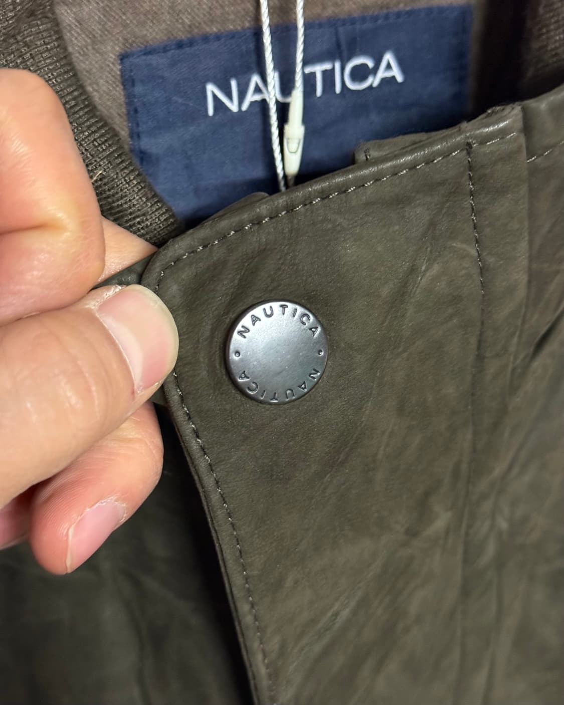 90‘s 노티카 레더 헌팅자켓 M 상품이미지4