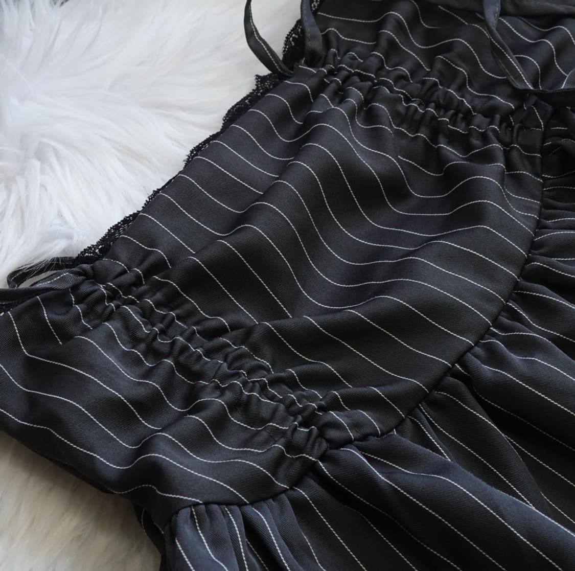 빈티지 핀스트라이프 프릴 미니 스커트팬츠 1885 상품이미지9