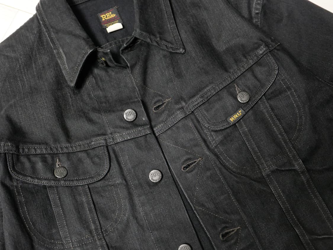 더블알엘 LOT271 데님자켓 블랙 상품이미지3