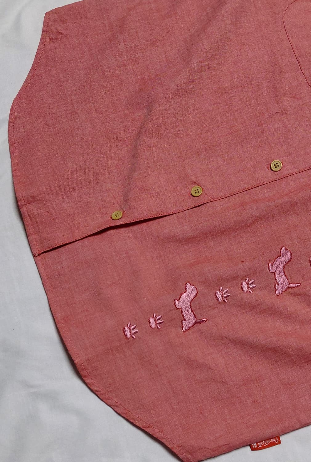 [L] POSSET POT 빈티지 닥스훈트 자수 & 체크 배색 반팔 셔츠 상품이미지4