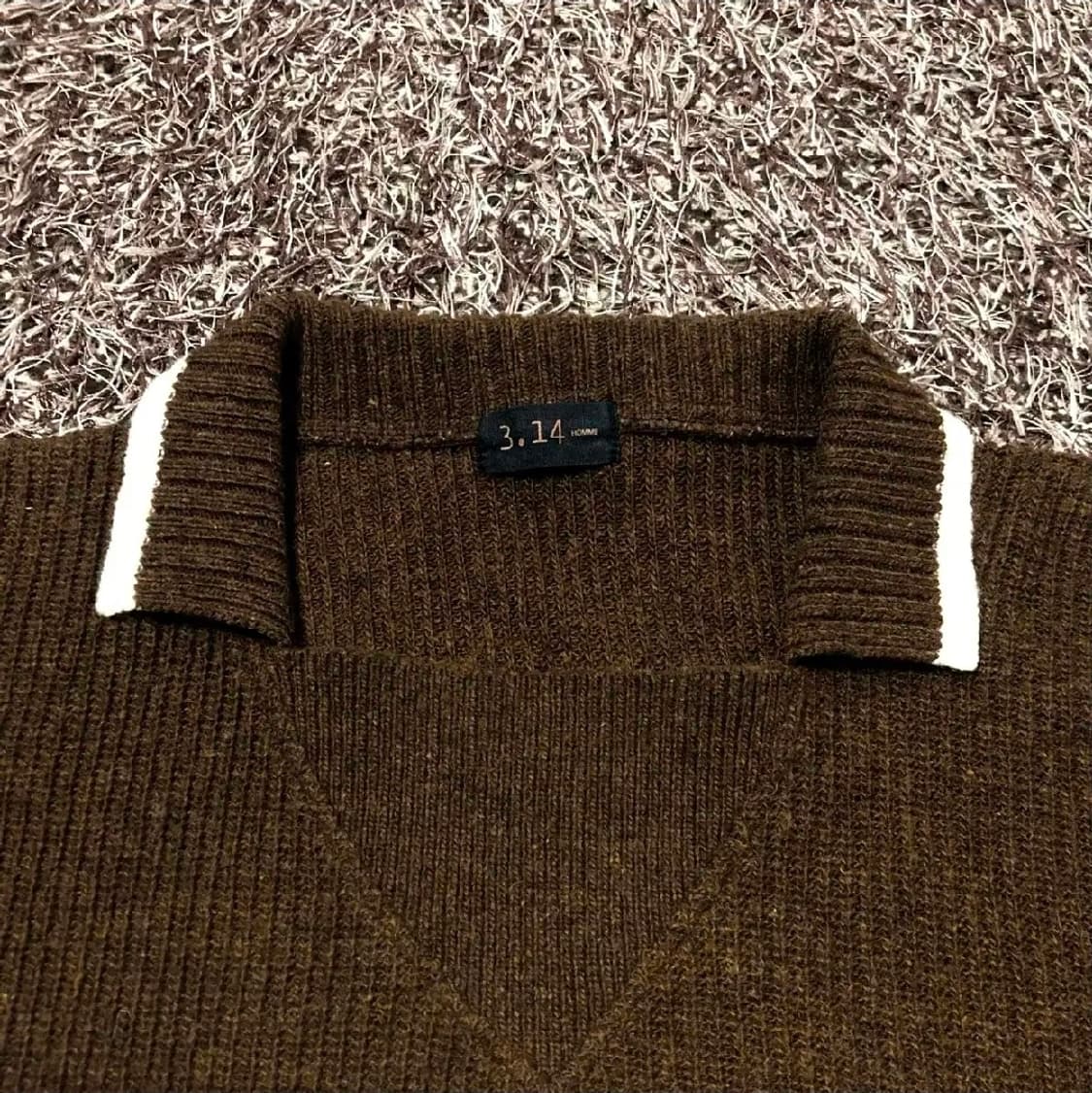 남성 빈티지 일본 니트 갈색  상품이미지2