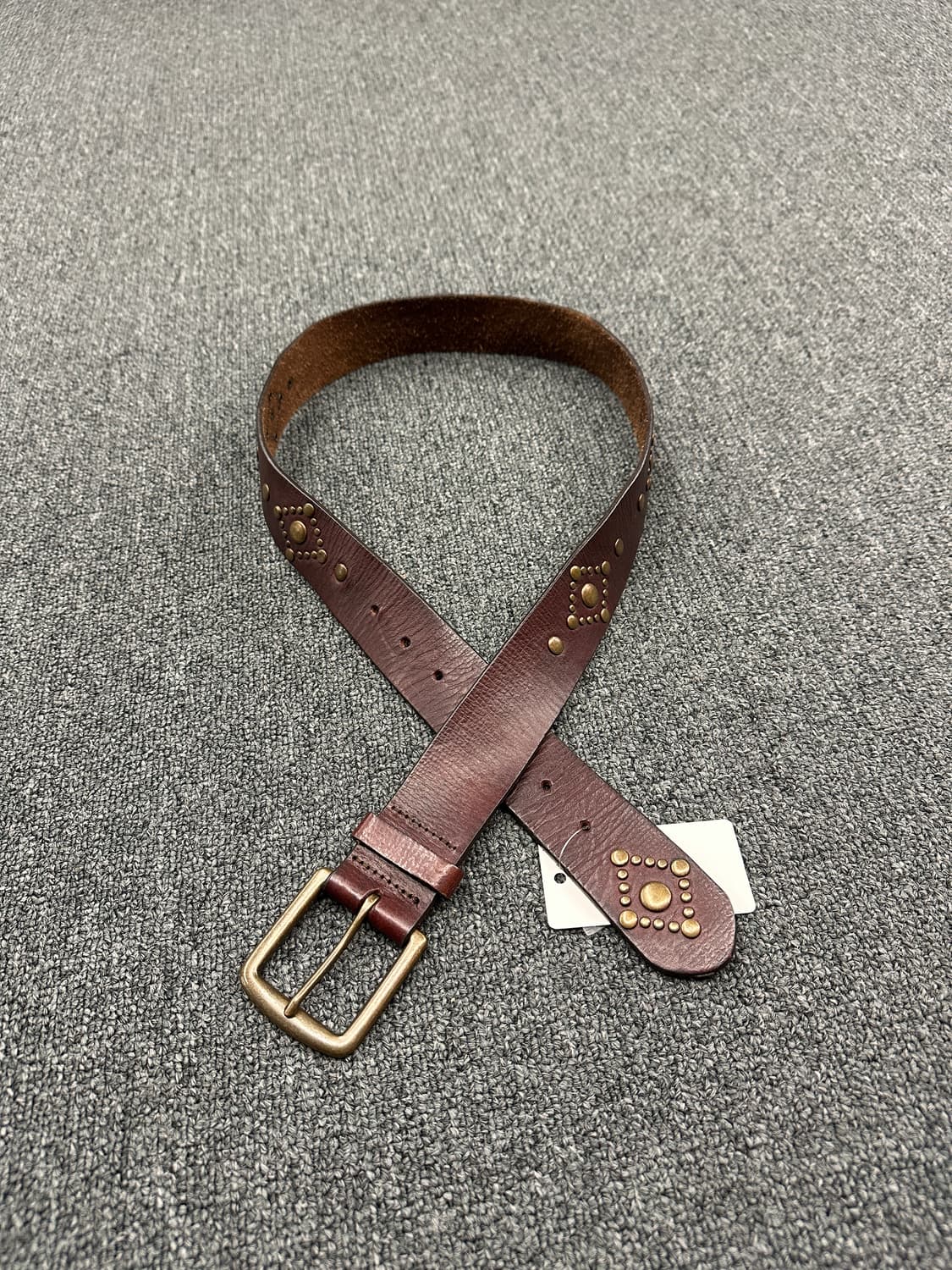 빈티지 웨스턴 브라운 가죽벨트  상품이미지1