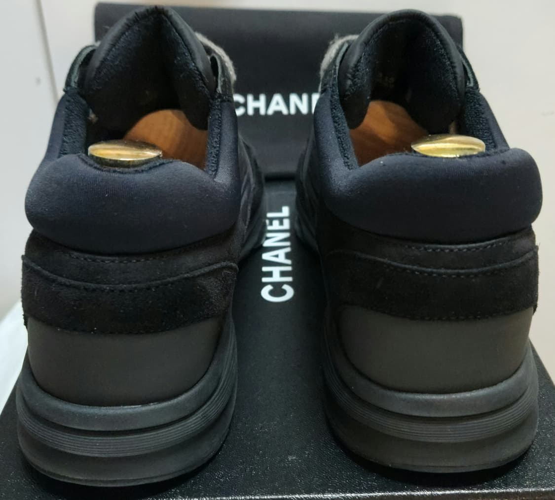 [정품 ] 샤넬 스니커즈 운동화 CC로고 크루즈 테니스 블랙 38.5 상품이미지6