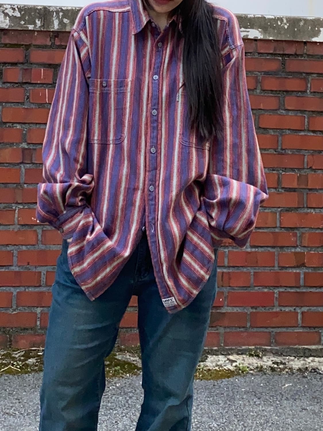 Levis 리바이스 플란넬 스트라이프 셔츠 상품이미지8