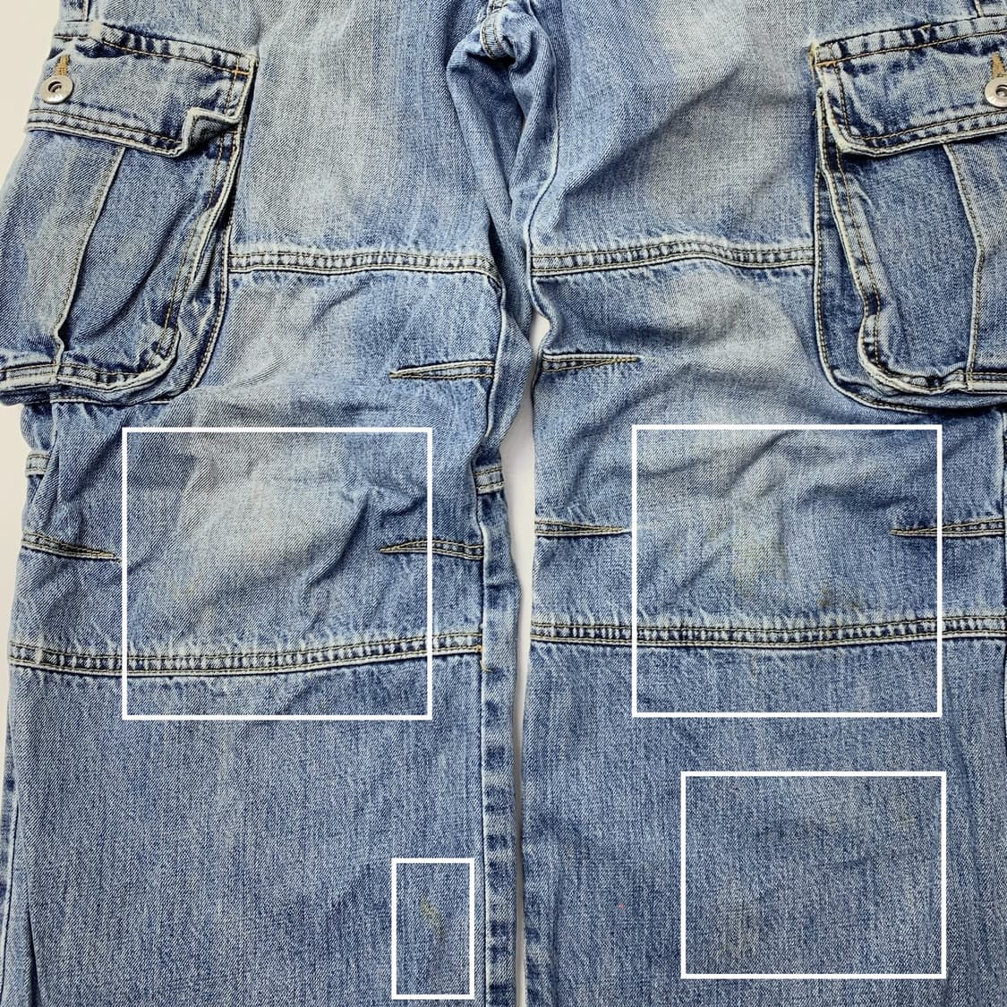 빈티지 워싱 카고 데님 팬츠 상품이미지5
