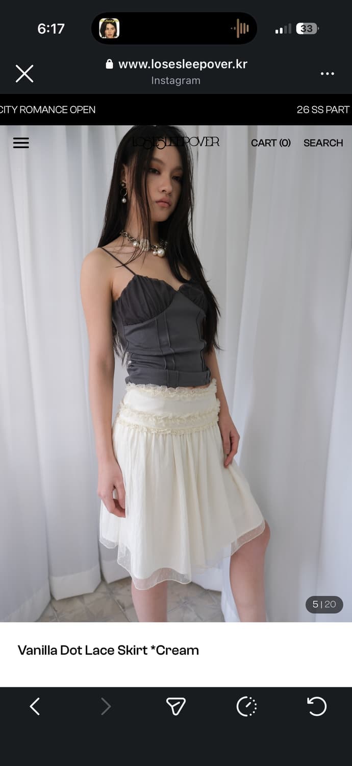 Vanilla Dot Lace Skirt *Cream 상품이미지1