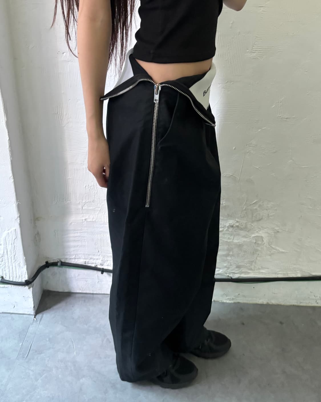 Alexander Wang 알렉산더왕 로고 밴딩 와이드 캐롯 팬츠 상품이미지5