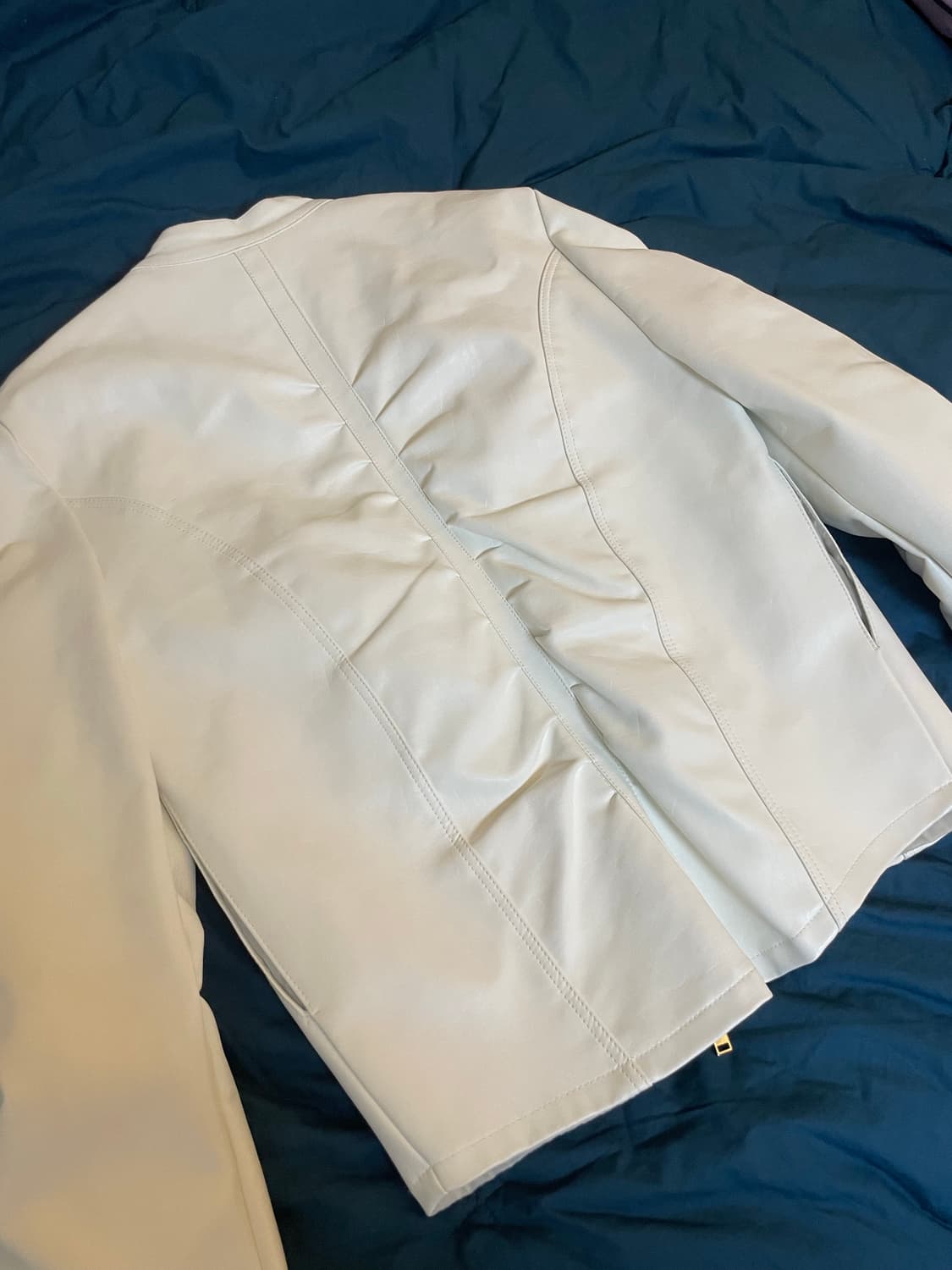 나체 화이트 셔링 가죽 자켓 상품이미지3