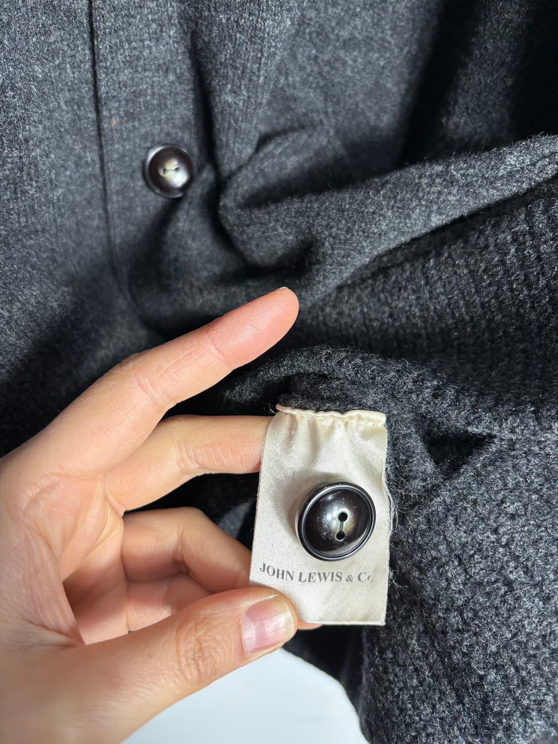 John lewis&co 램스울 차콜 가디건 상품이미지4