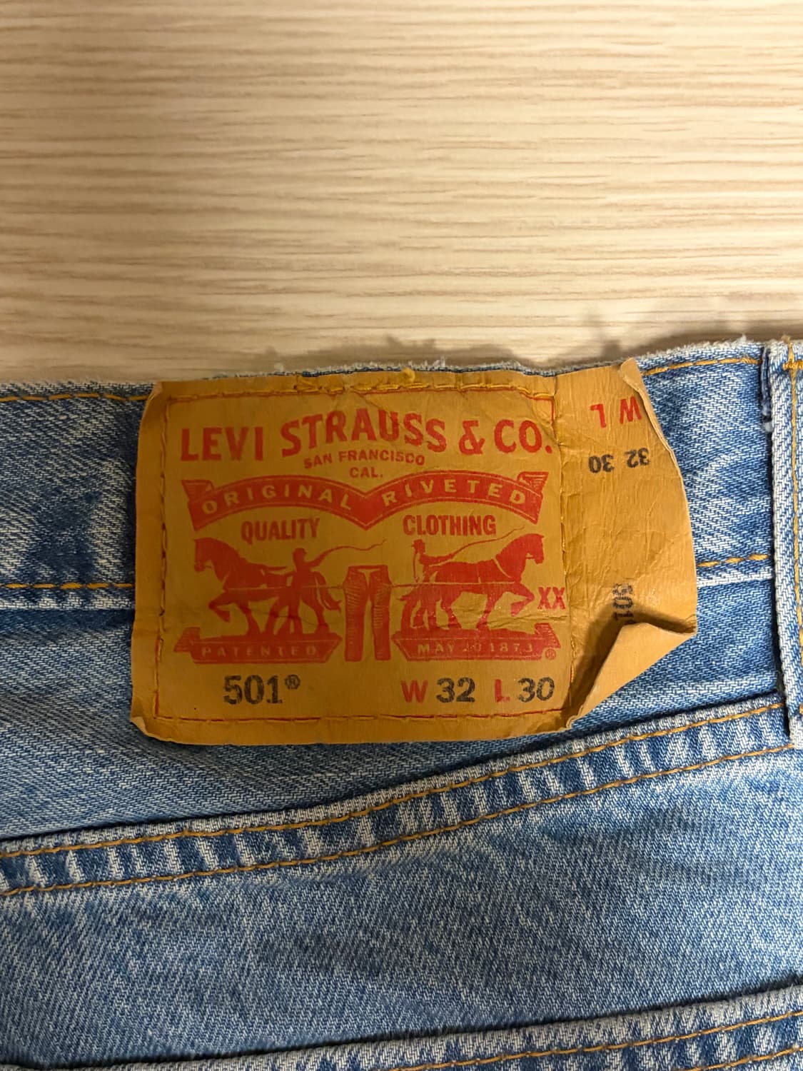 리바이스 501 라이트 인디고 W32 L30 상품이미지4