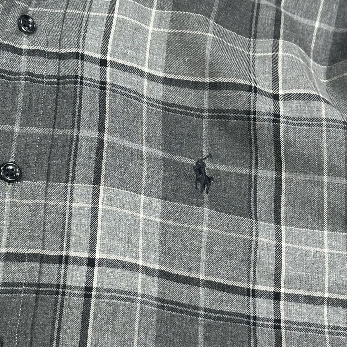 폴로 랄프로렌 포니 재팬 차콜 체크셔츠 (L) 상품이미지3
