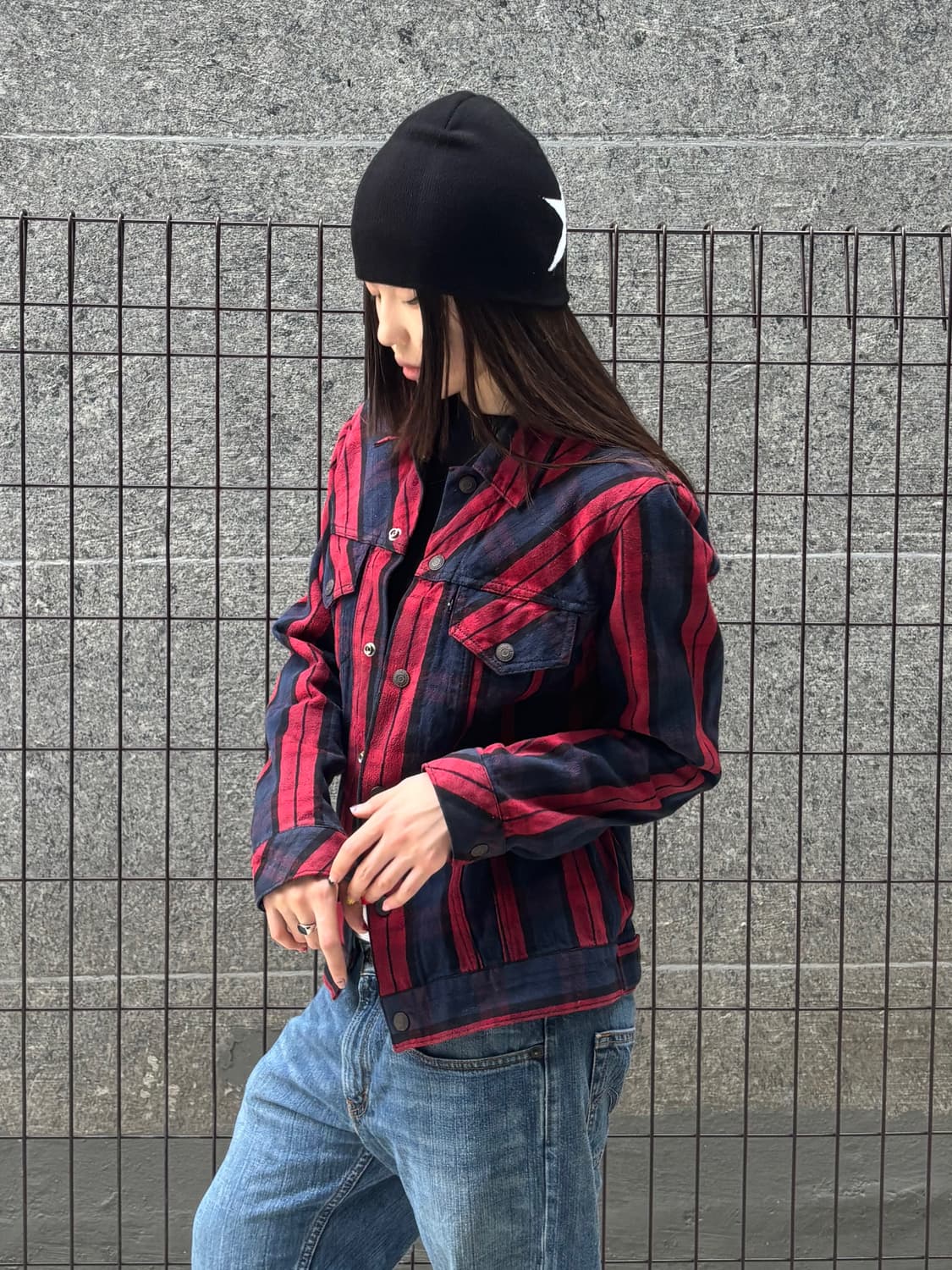 리바이스 레드 체크 자켓 상품이미지2