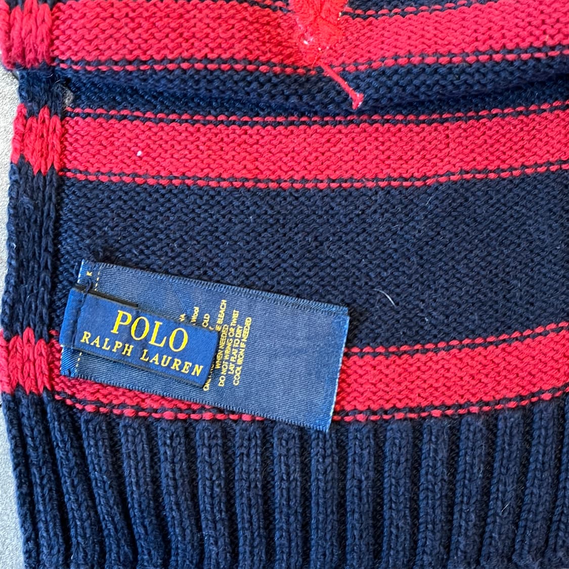 폴로 국내 매장 정품 코튼, 울 스트라이프 머플러 상품이미지3