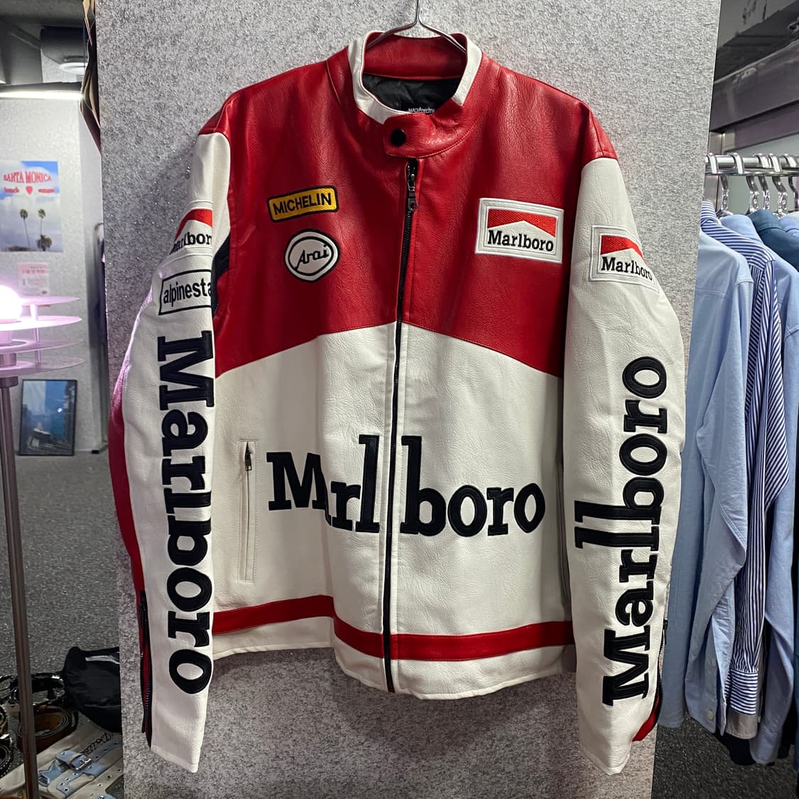 말보로 빅로고 레이싱 바이크 레더 자켓 B3697 상품이미지2