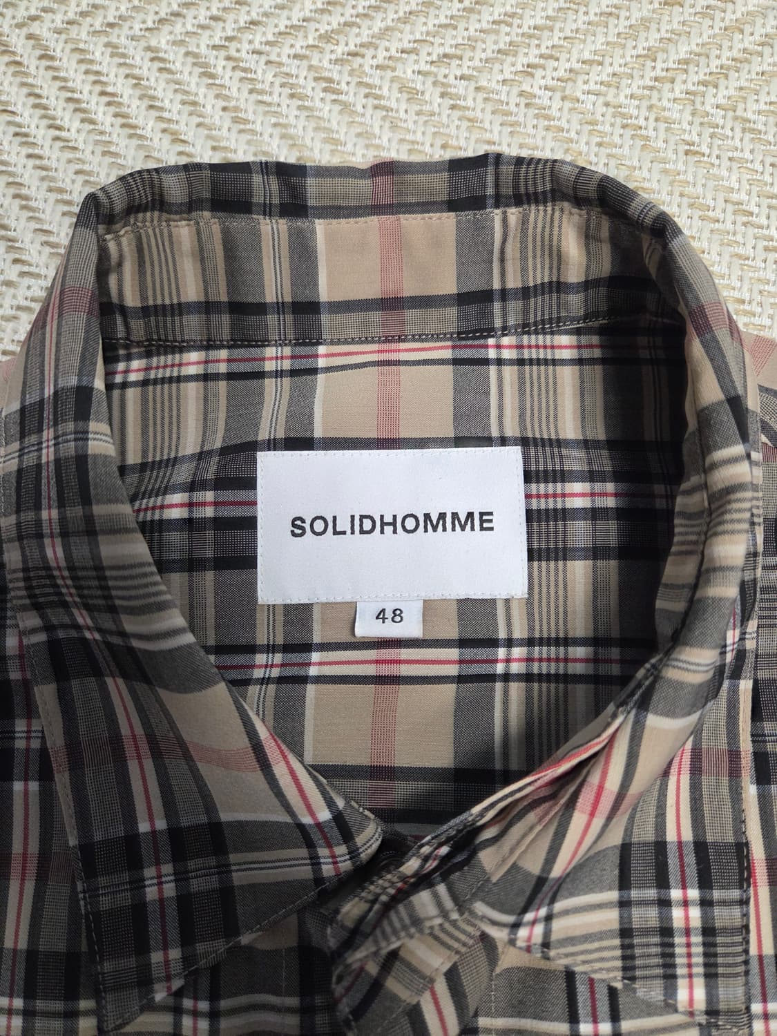 솔리드옴므 체크 셔츠 상품이미지2