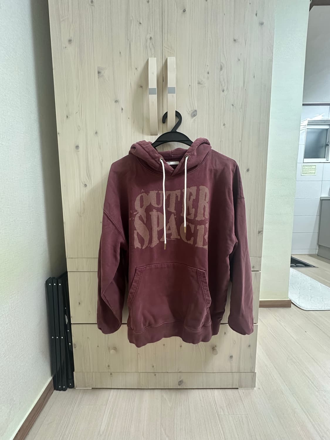 에즈카톤 스페이스 헤비코튼 후드티 버건디 L 상품이미지1