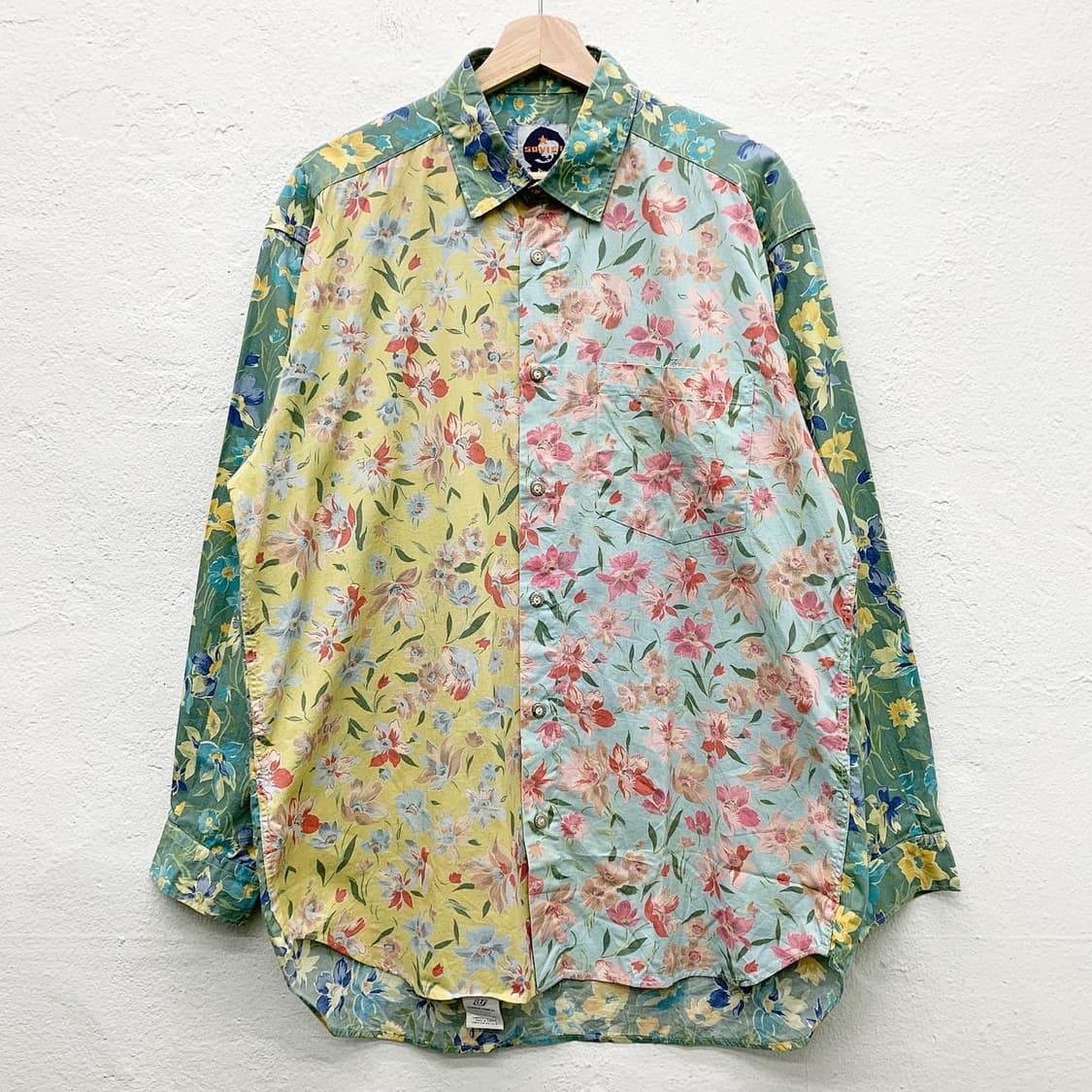 빈티지 플라워 패턴 오버사이즈 셔츠 상품이미지3