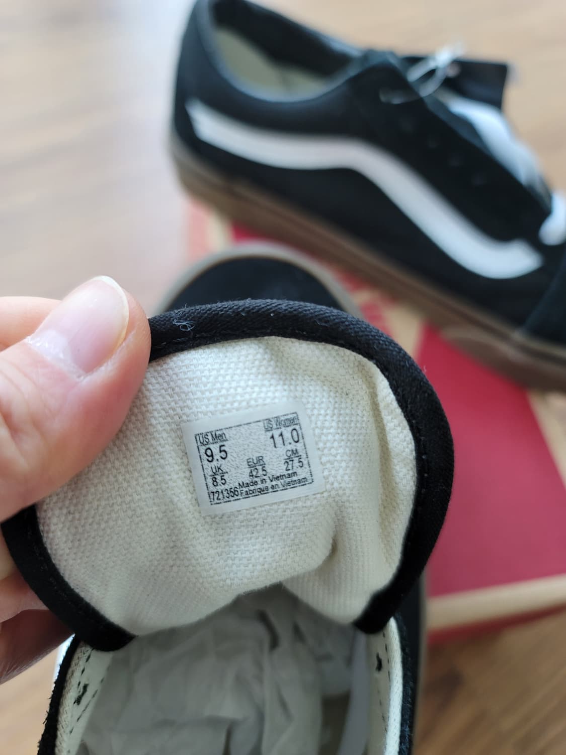 반스  올드스쿨 - (껌)블랙:화이트 새제품(275사이즈) 상품이미지5