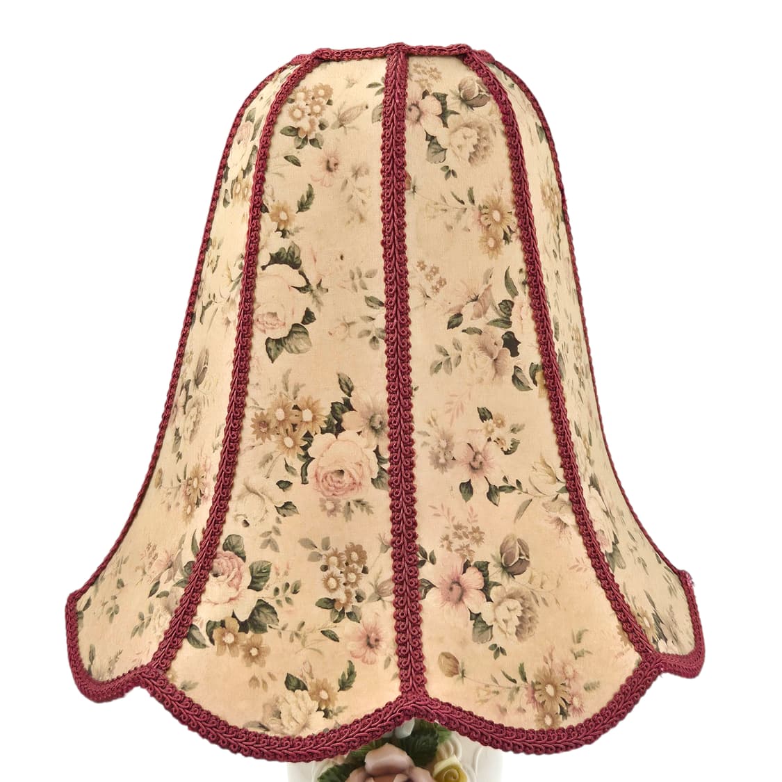 80s 포셀린 장미 꽃포지 도자기 엔틱 램프 상품이미지3