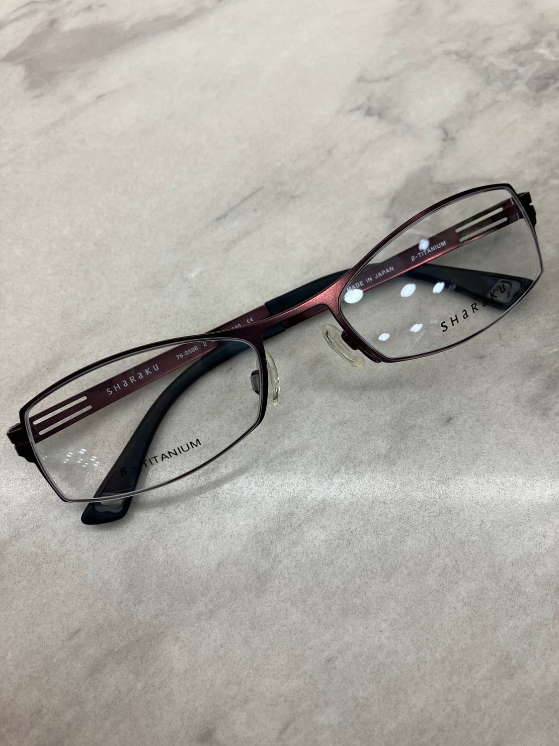 사라쿠 SHARAKU 엔틱 레드 스퀴벌 메탈테 안경 상품이미지1