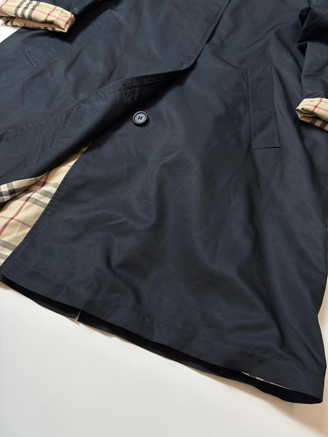 버버리 90s 오리지널 노바 체크 트렌치 코트 PN8944 상품이미지5