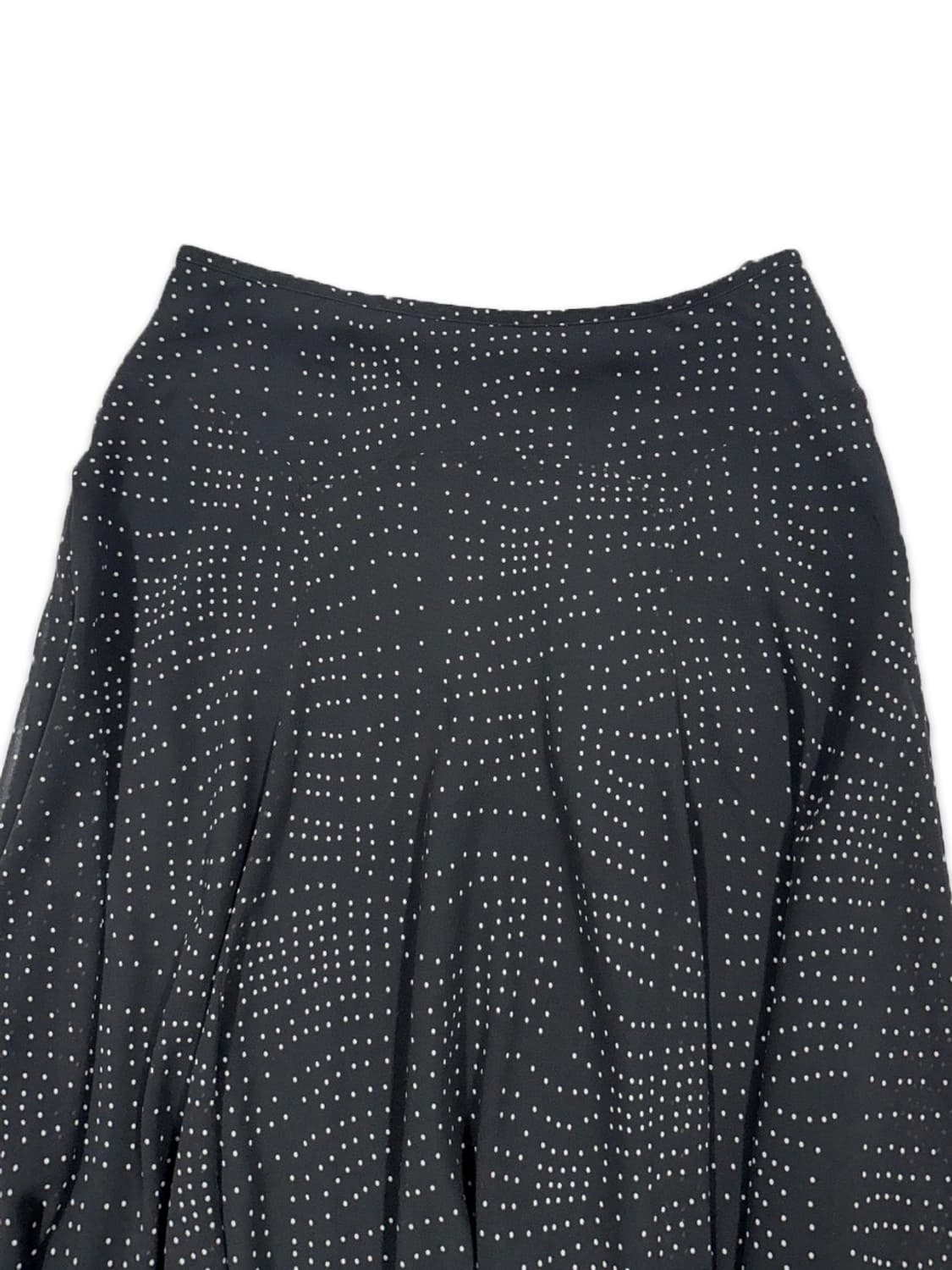 빈티지 블랙 도트 언밸런스 미디 스커트 상품이미지2