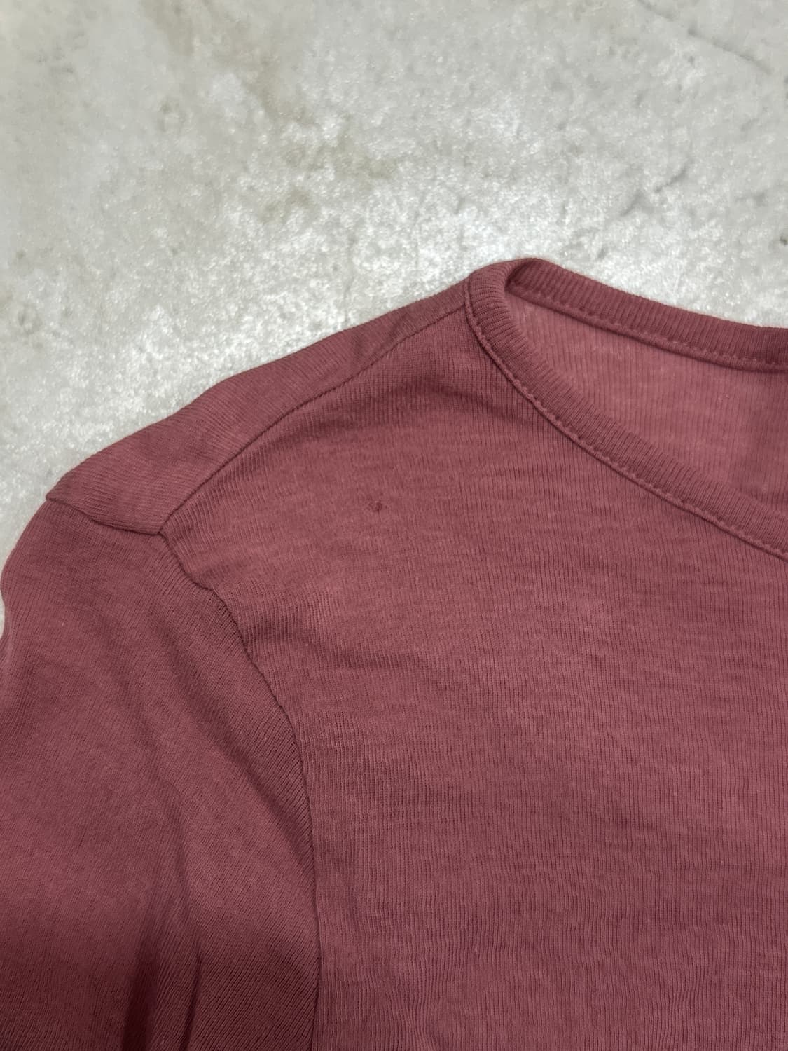 아모멘토 라운드 롱 슬리브 탑 와인 상품이미지7