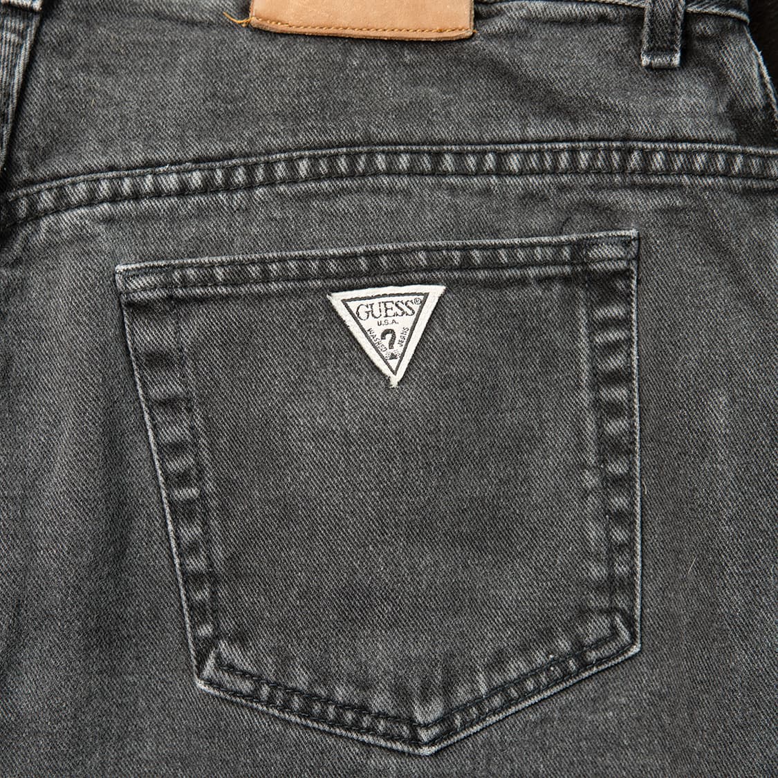 [36] 90s 게스 USA 메이드 릴렉스드 테이퍼드 데님팬츠 그레이  상품이미지7