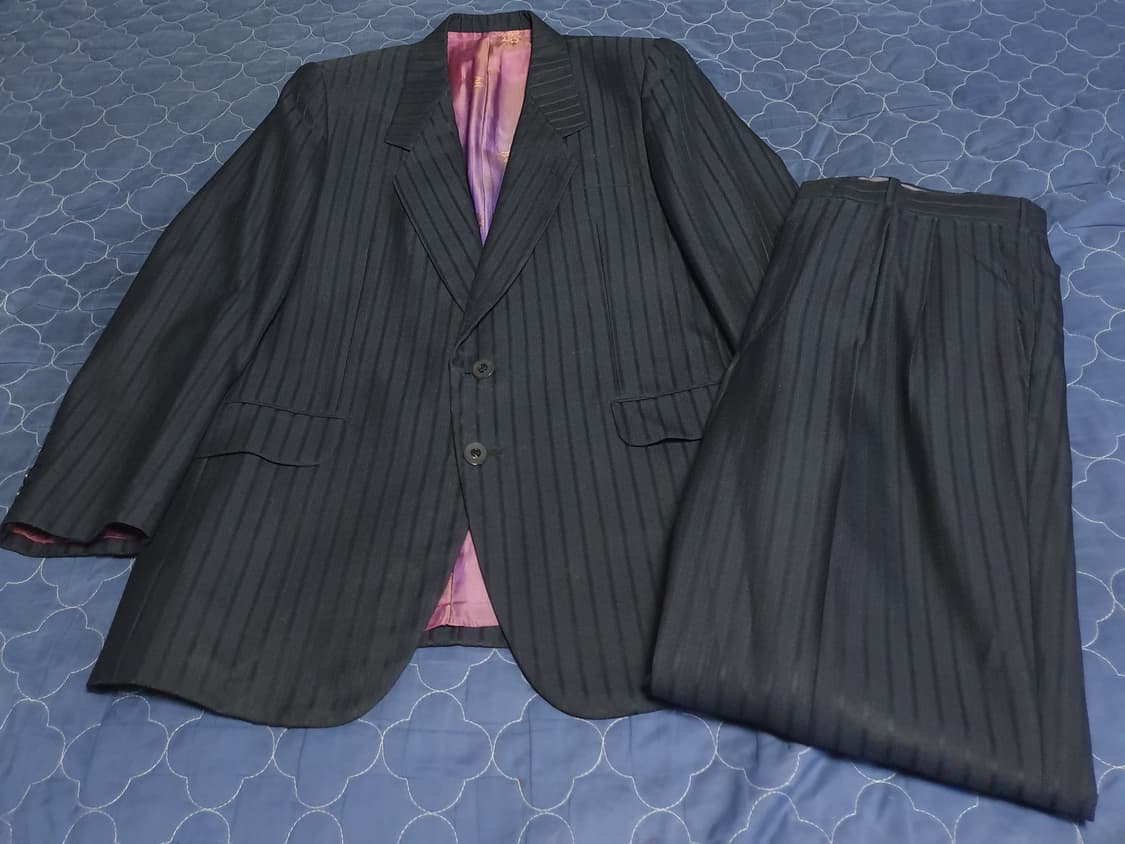 (맞춤정장) 라이프젠틀맨 쿼터 스트라이프 링클프리 울혼방 수트 셋업 상품이미지1