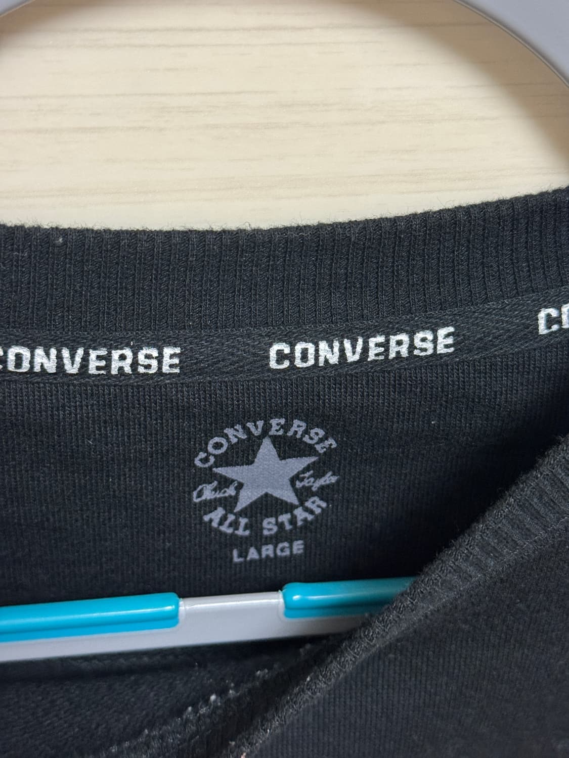 컨버스 검정 맨투맨 L 상품이미지3