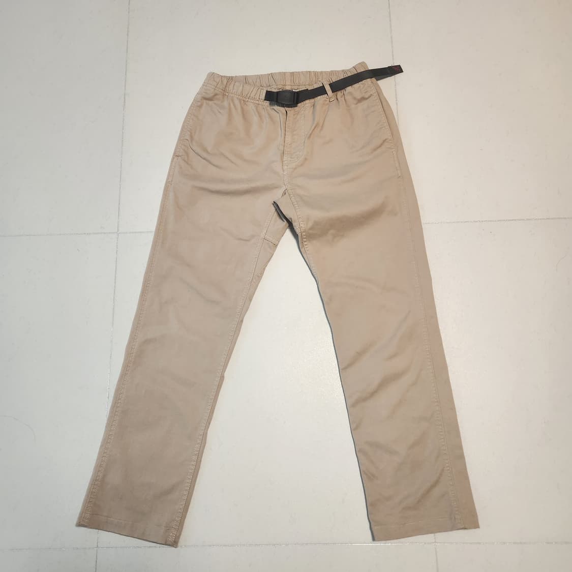 그라미치 베이지색 벨트 면바지 상품이미지2