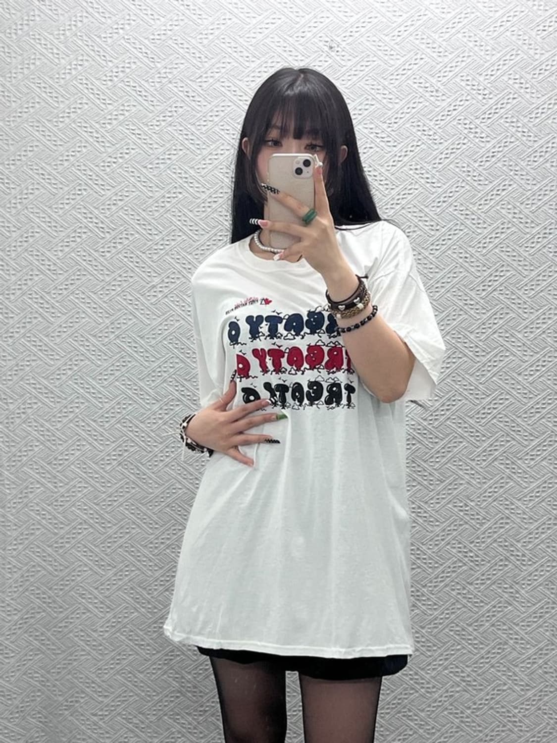 후르츠오브더룸 스트릿 펑크 키치 컬러 프린팅 반팔티 XL C10629 상품이미지2