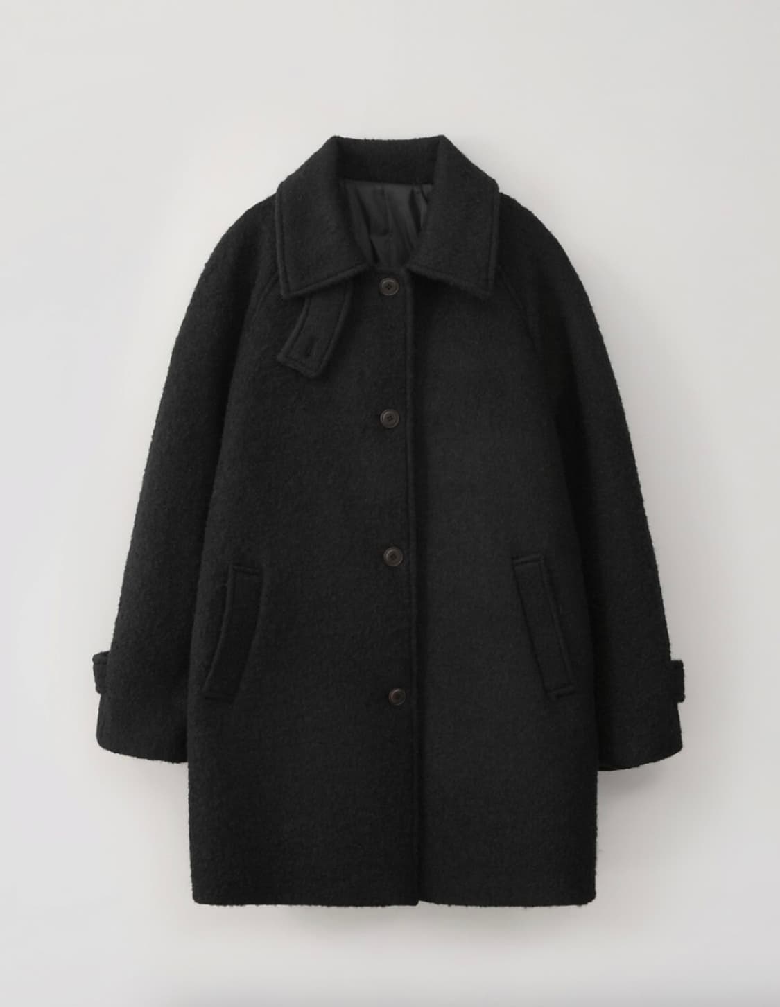 노멜렛 베스티 부클 하프 코트 블랙 상품이미지1