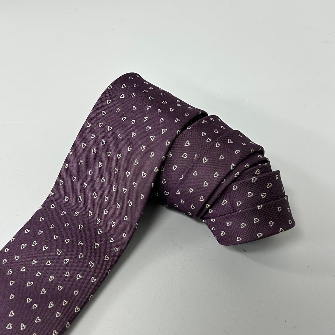폴스미스 하트 패턴 실크 슬림 넥타이 상품이미지3