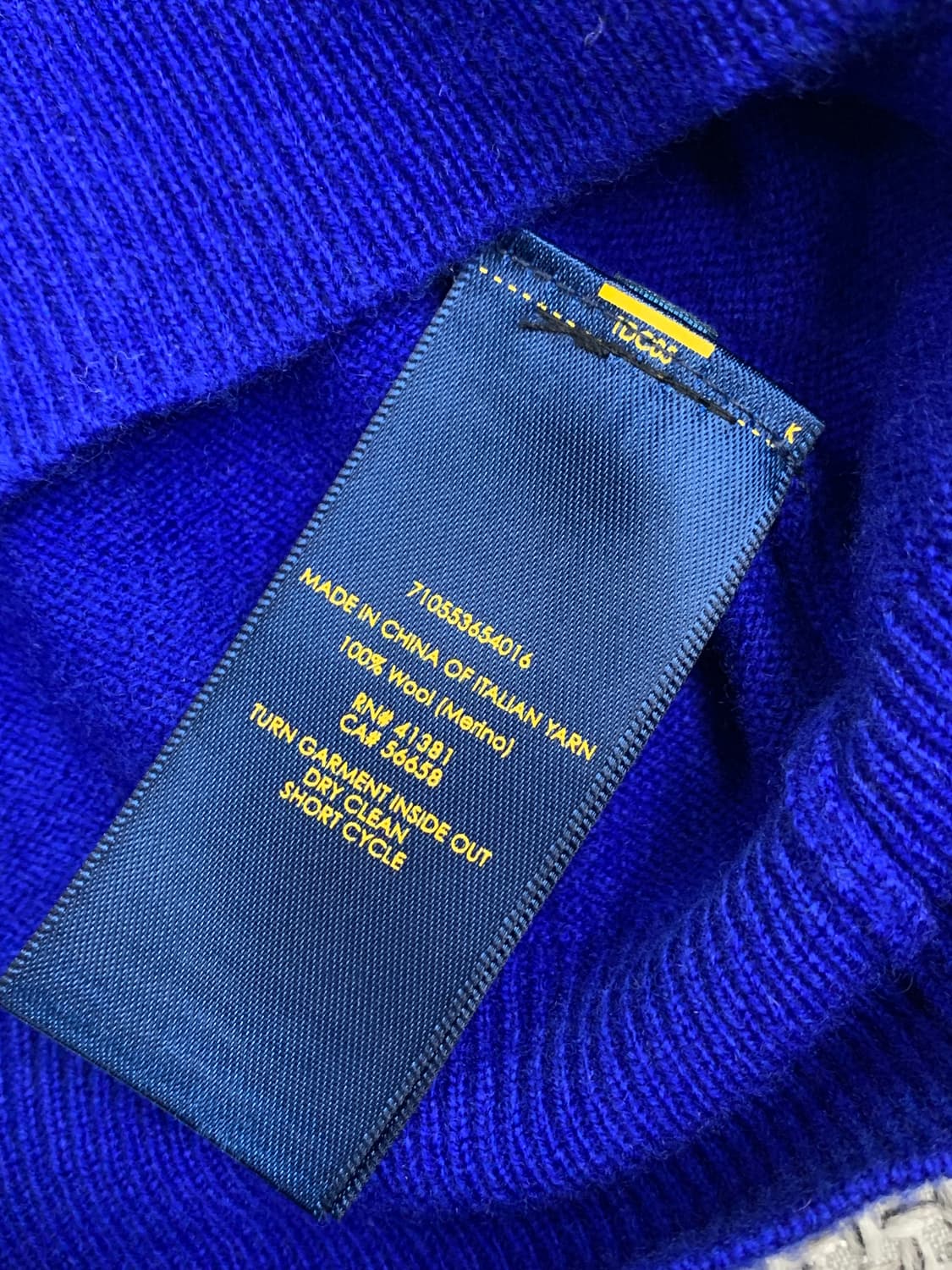 폴로 랄프로렌 브이넥 니트 블루 S 상품이미지4