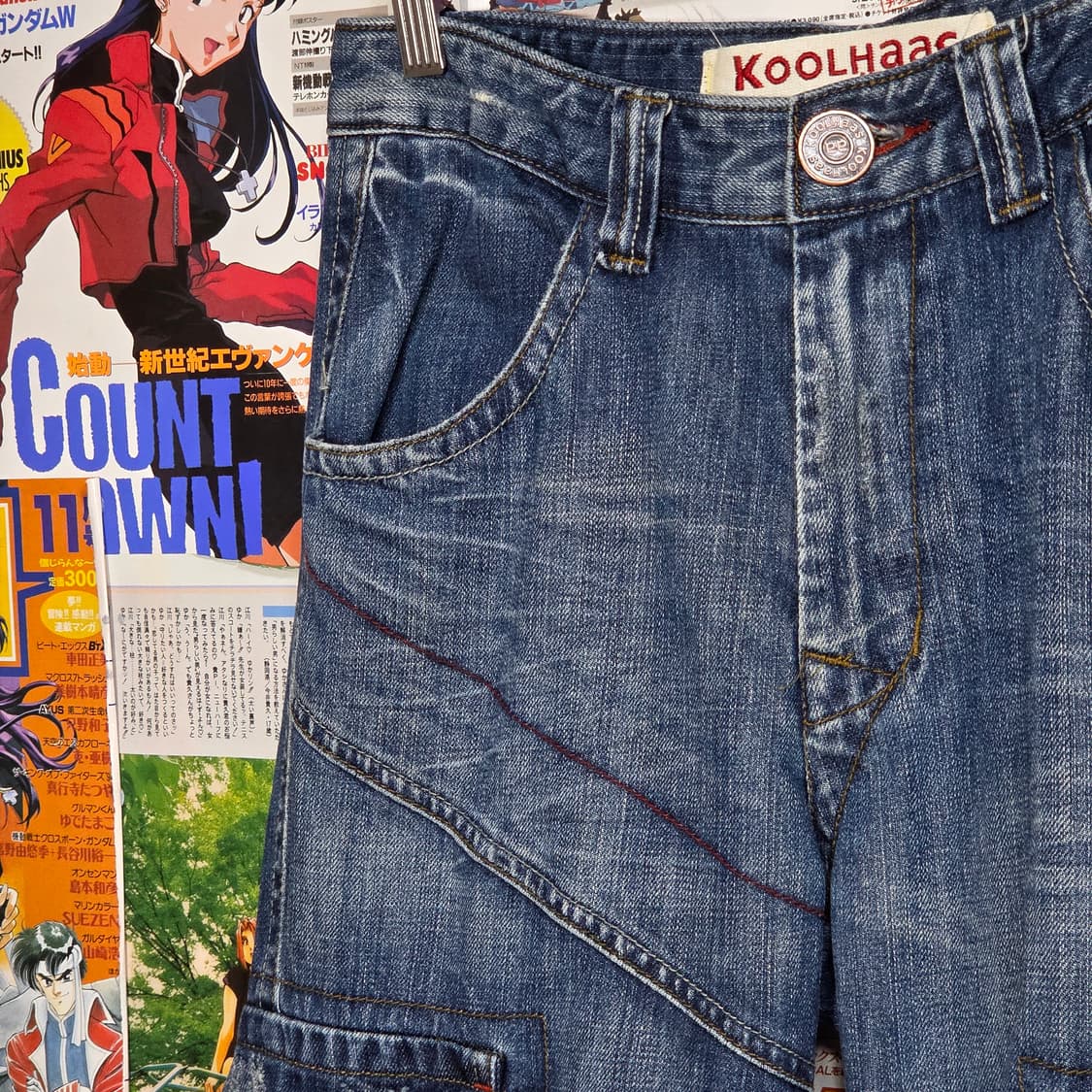 빈티지 멀티포켓 데님 카고 와이드 팬츠  상품이미지3